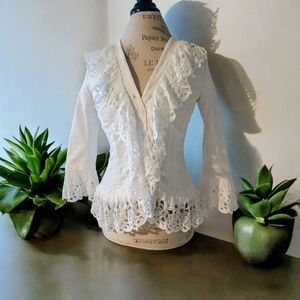 Ralph Lauren White Denim Blazer